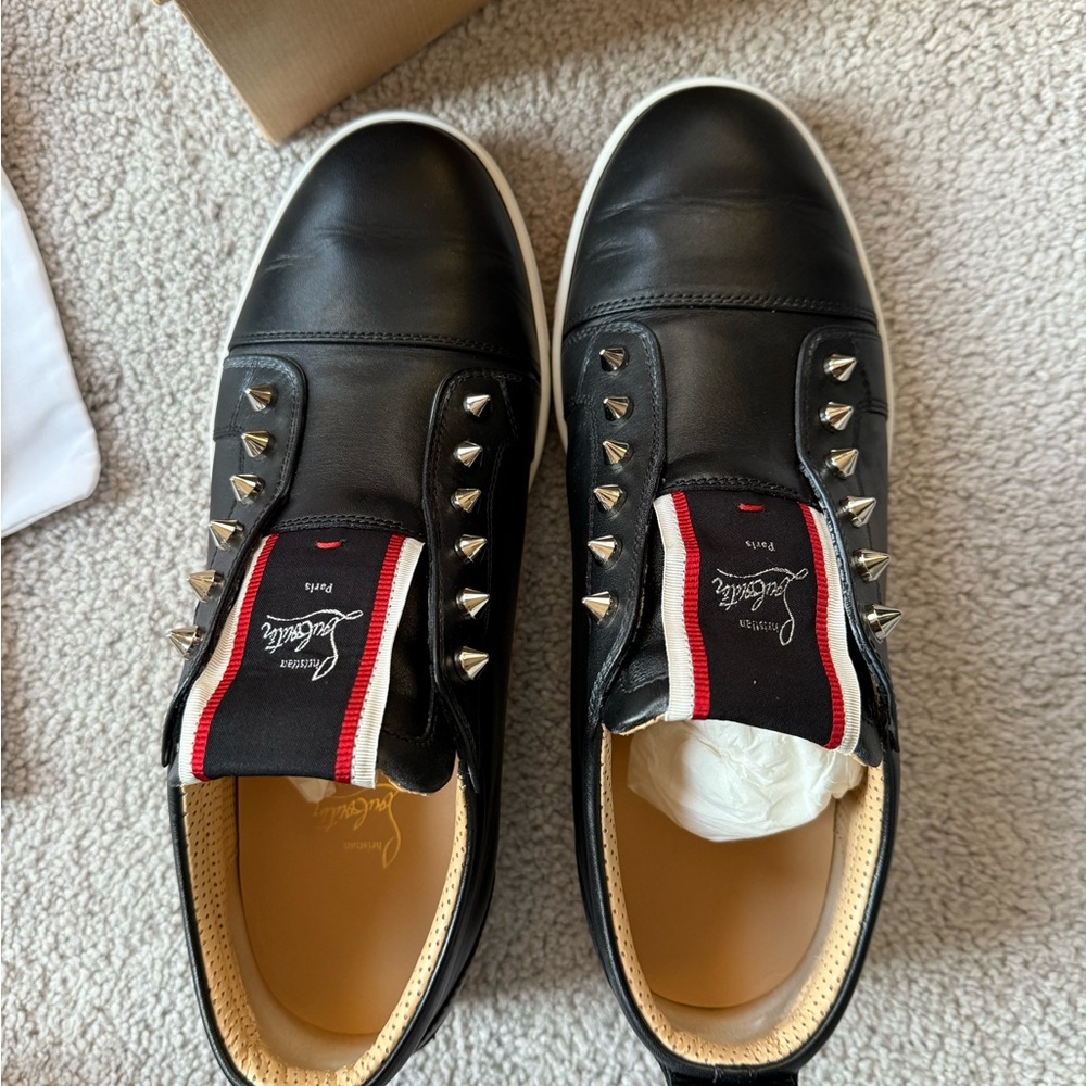 Christian Louboutin Black Sneakers with Leather Finish